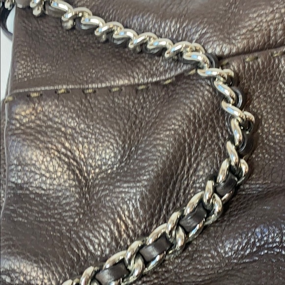 Calvin Klein brown leather chain strap bag - Picture 5 of 6